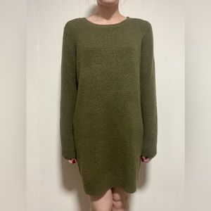 Green sweater dress